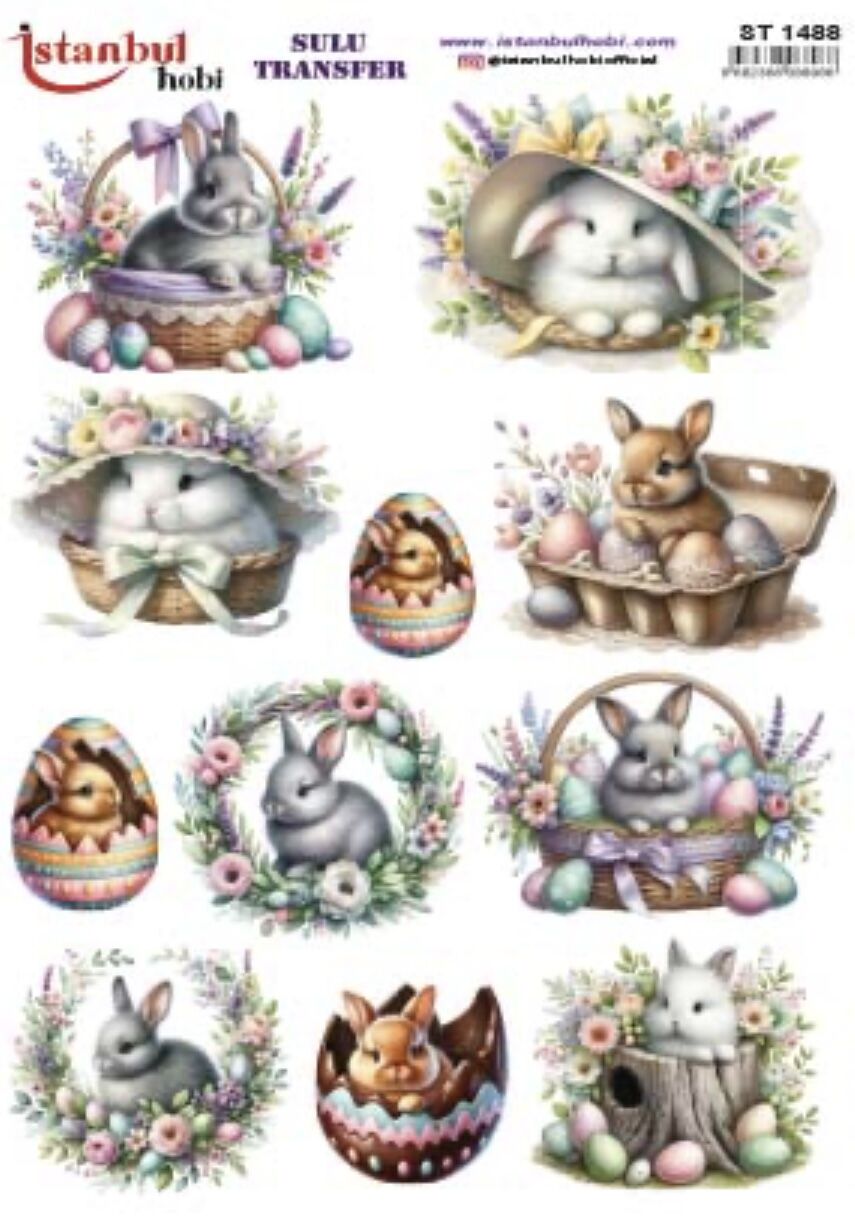 Sulu Transfer IST 1488 25x35cm tavşan