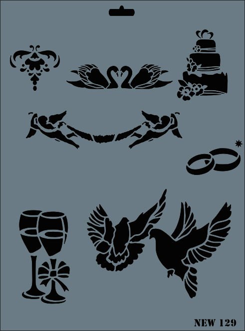 New Stencil 129 25cm x 35cm