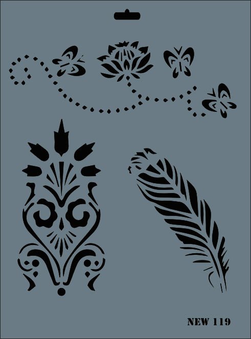 New Stencil 119 25cm x 35cm