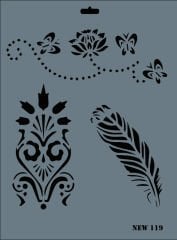 New Stencil 119 25cm x 35cm