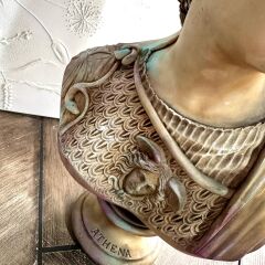 Athena Büstü Dekoratif Polyester Heykel | Antik Yunan Mitolojisi Dekor Objesi