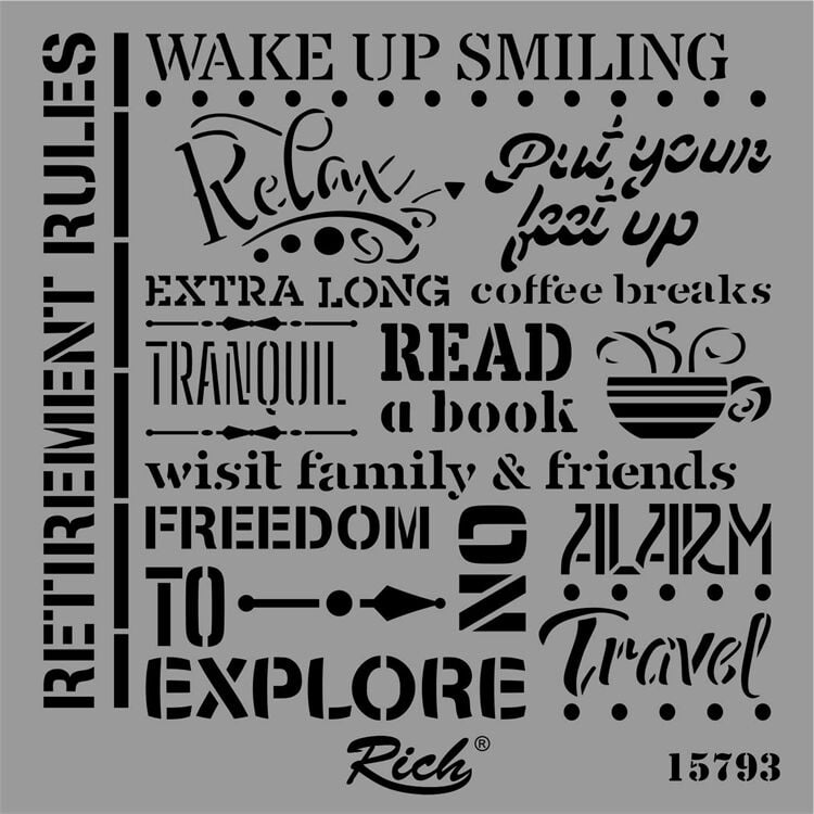 15793 Kare Stencil 25 cm x 25 cm