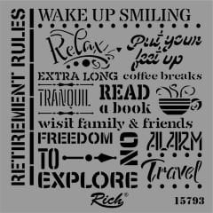 15793 Kare Stencil 25 cm x 25 cm