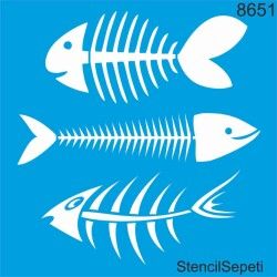 Balık Kılıç 8651 Stencil 20x20 cm