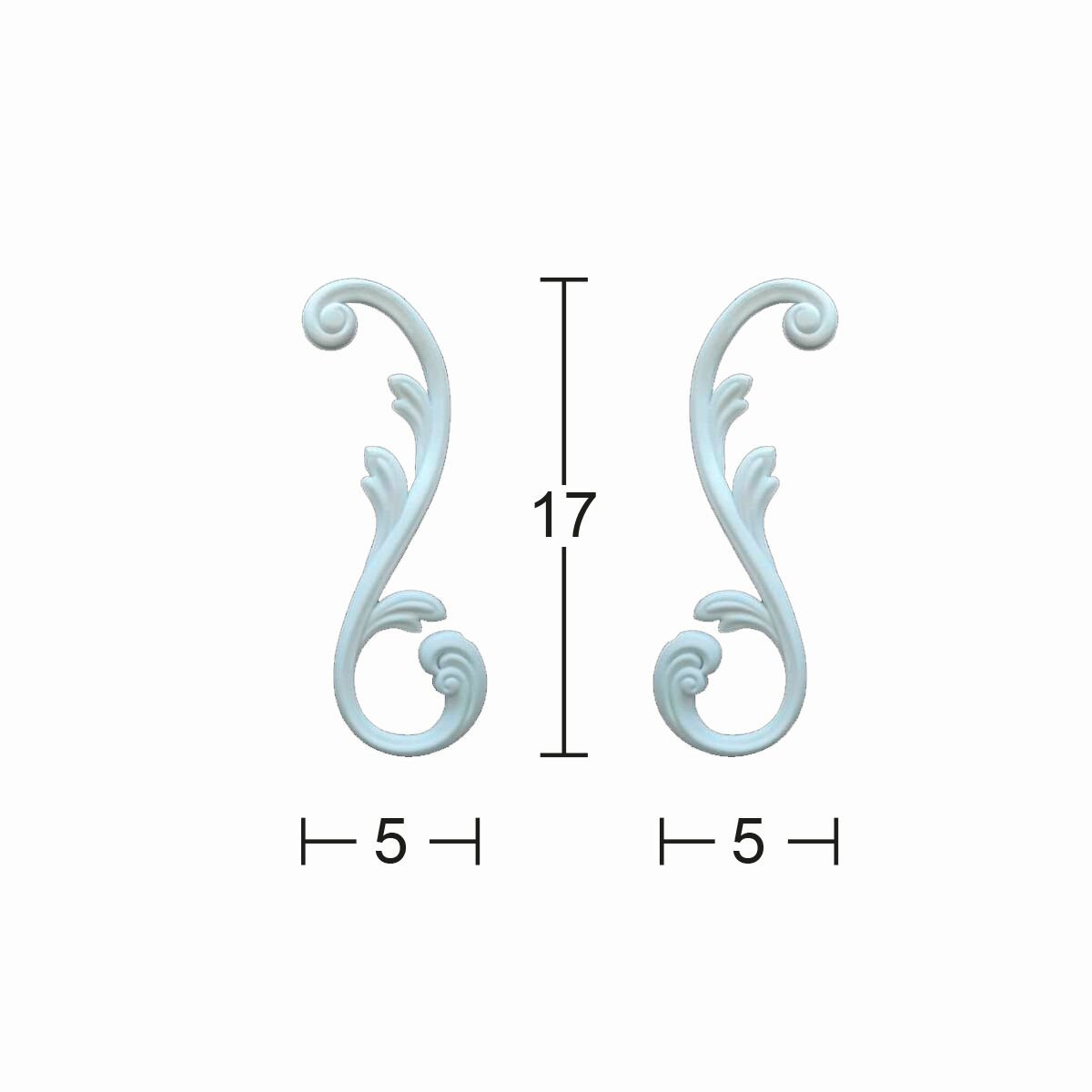 Esnek Polyester Dekoratif Aplik – Mobilya ve Obje Süsleme için Aplik no:12 ikili