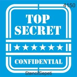 Çok Gizli 4150 Stencil 20X20cm