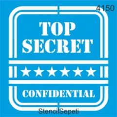 Çok Gizli 4150 Stencil 20X20cm