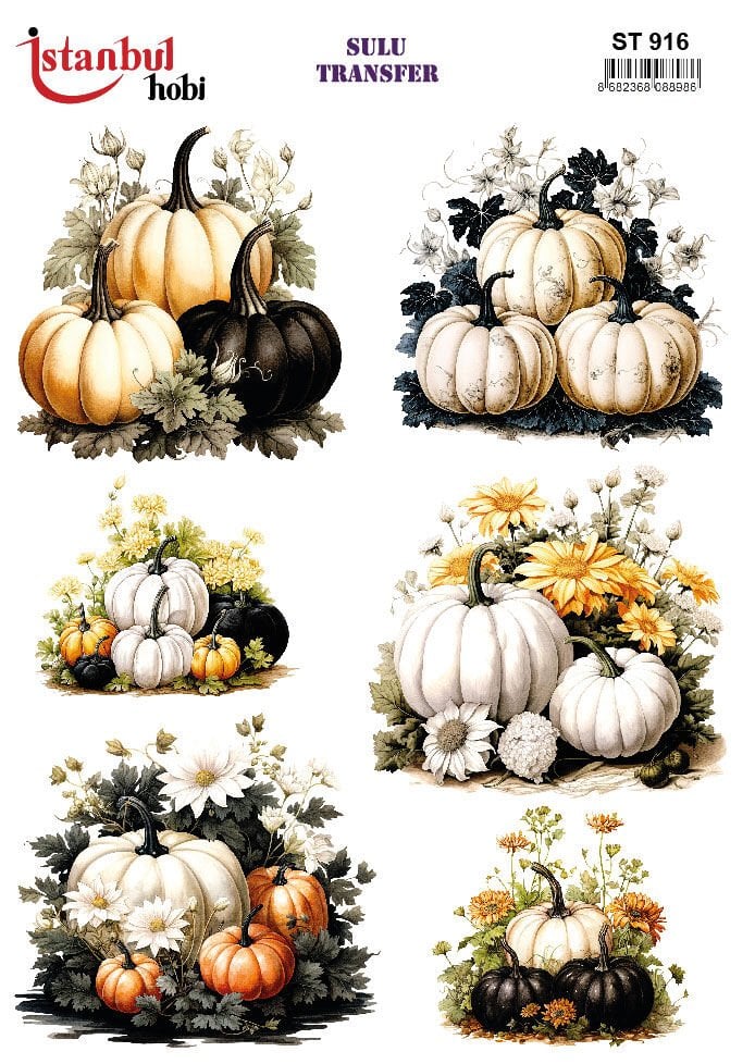 Sulu Transfer IST 916 25x35cm Kabak Desen