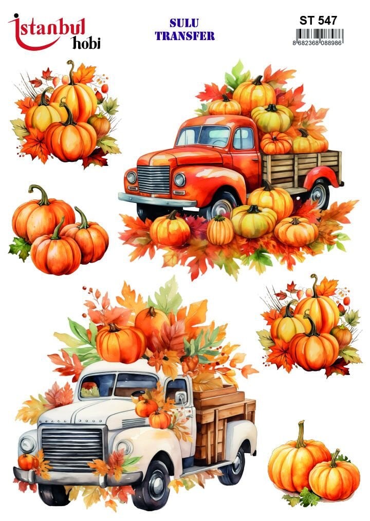 Sulu Transfer IST 547 25x35cm Kabak Desen