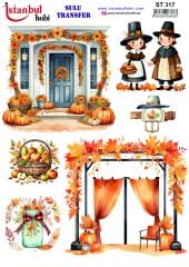 Sulu Transfer IST 317 25x35cm Kabak Sonbahar Desen