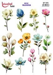 Sulu Transfer IST 570 25x35cm Çiçek Desen