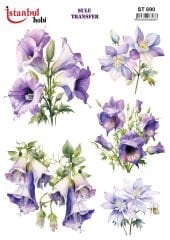 Sulu Transfer IST 690 25x35cm Mor Çiçek