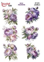 Sulu Transfer IST 839 25x35cm Mor Çiçek