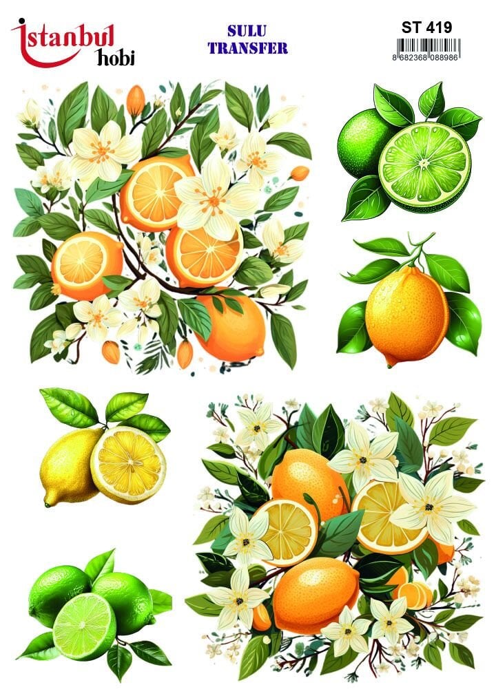 Sulu Transfer IST 419 25x35cm Limon Desen
