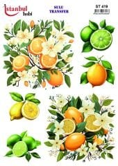 Sulu Transfer IST 419 25x35cm Limon Desen