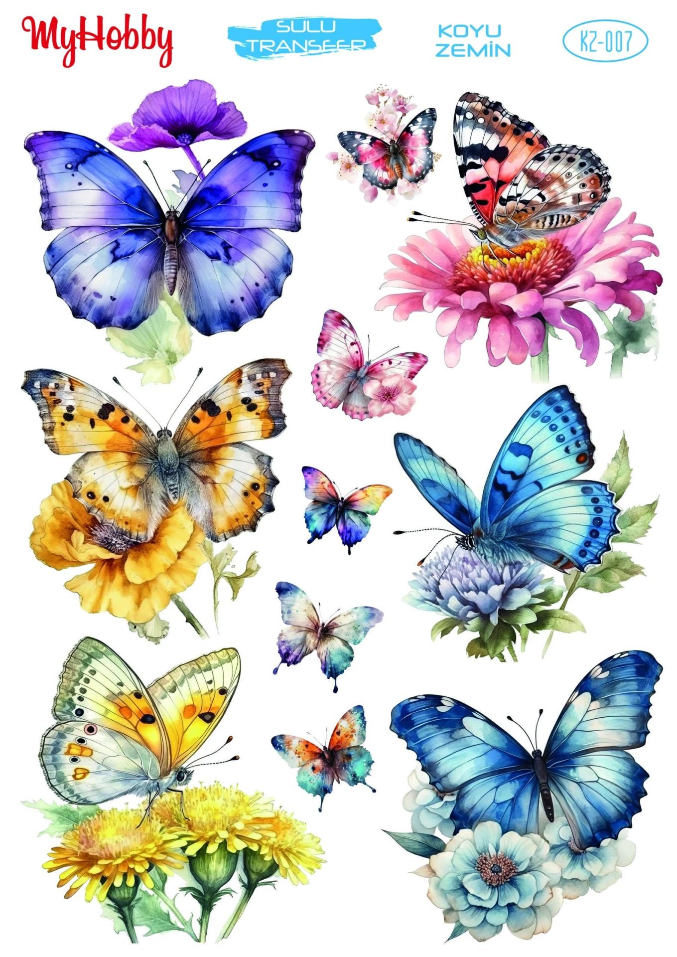 Sulu Transfer KOYU ZEMİN No: 007  25x35cm