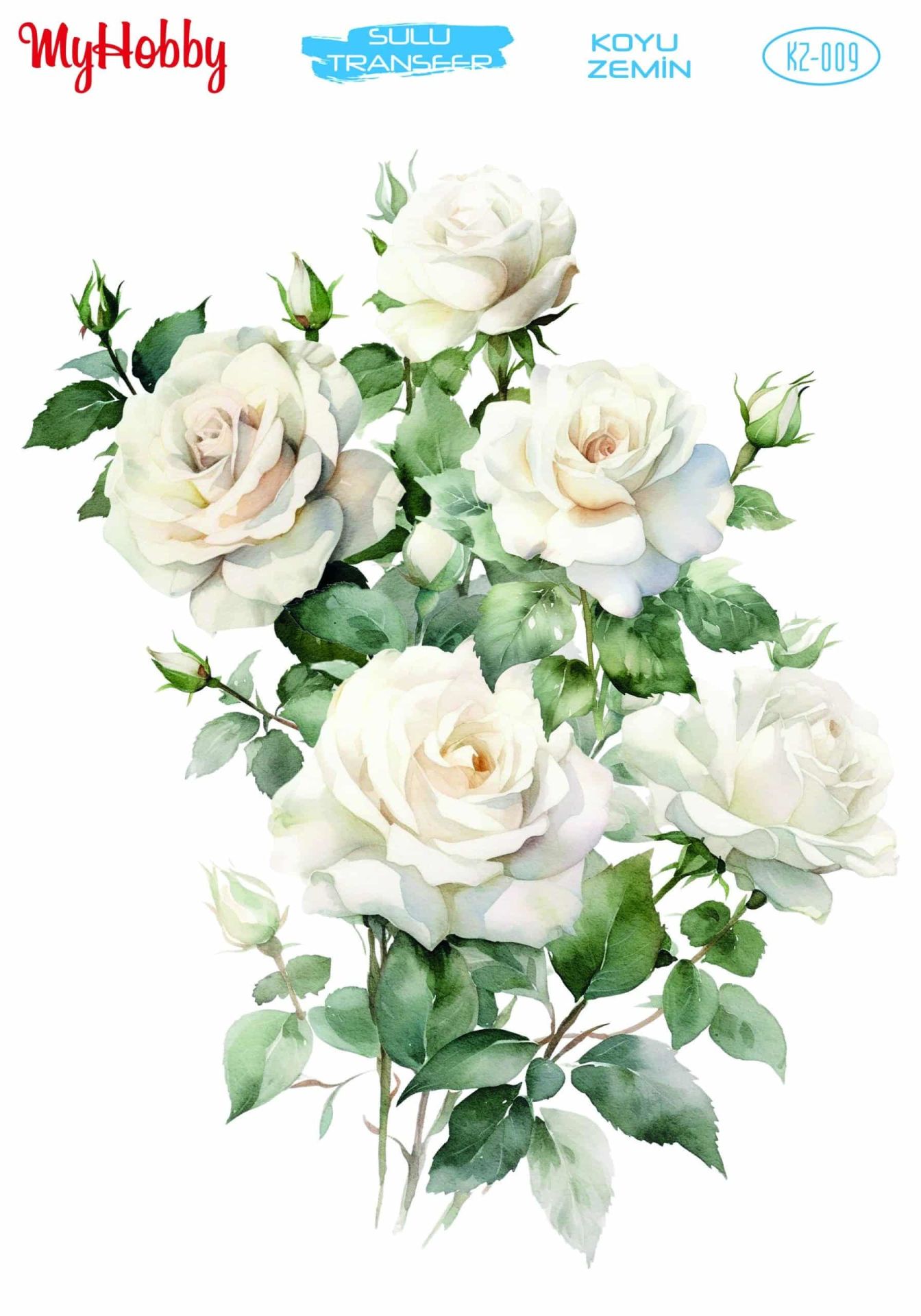 Sulu Transfer KOYU ZEMİN No: 009  25x35cm