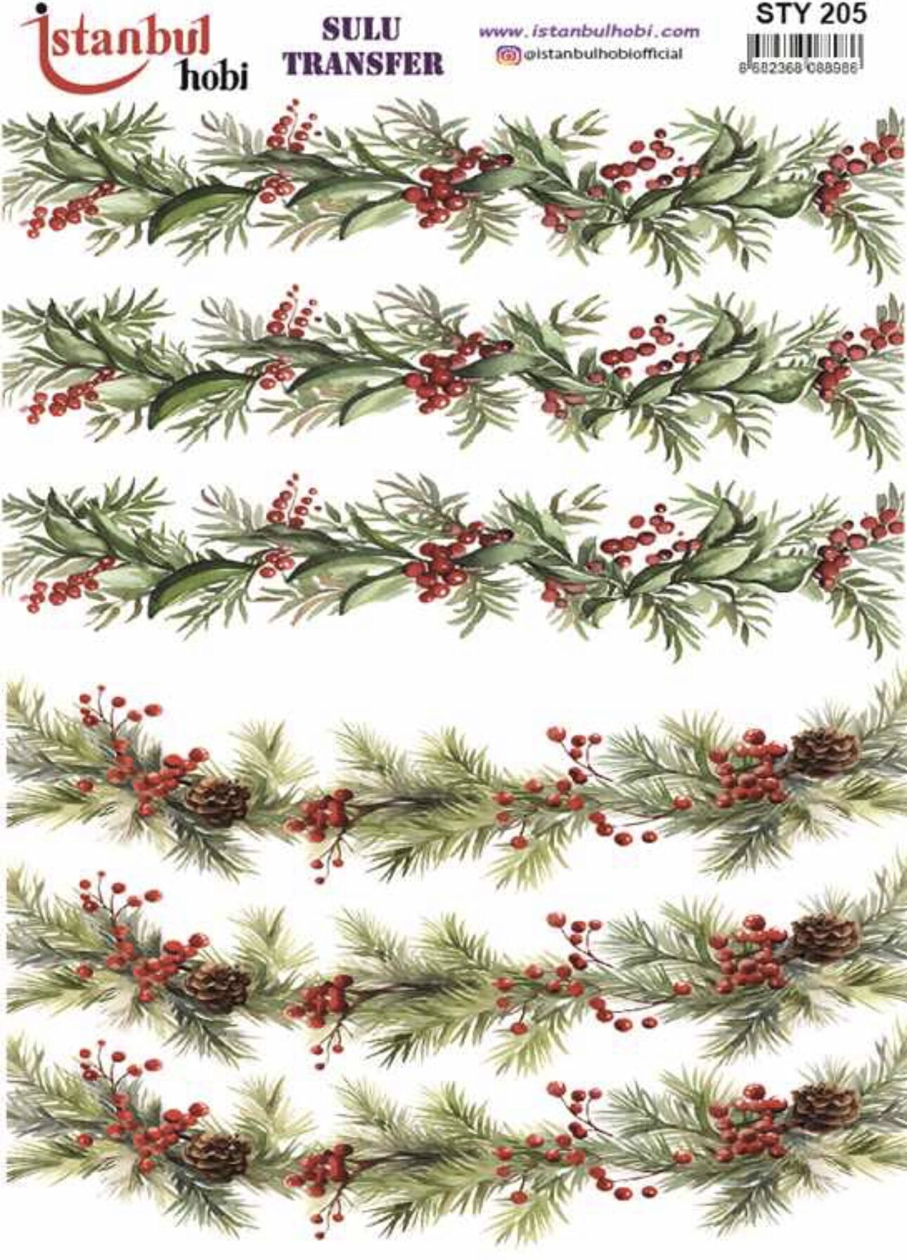 Sulu Transfer IST 205 25x35cm Yılbaşı