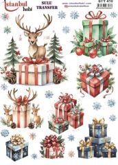 Sulu Transfer IST 410 25x35cm Yılbaşı Geyik