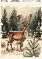 Yılbaşı pirinç Dekopaj Pyt 301 Geyik