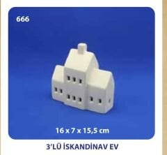 3 lü İskandinav Ev Seramik