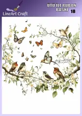 Ütü İle Rub On Transfer Kuş Desen 18 no