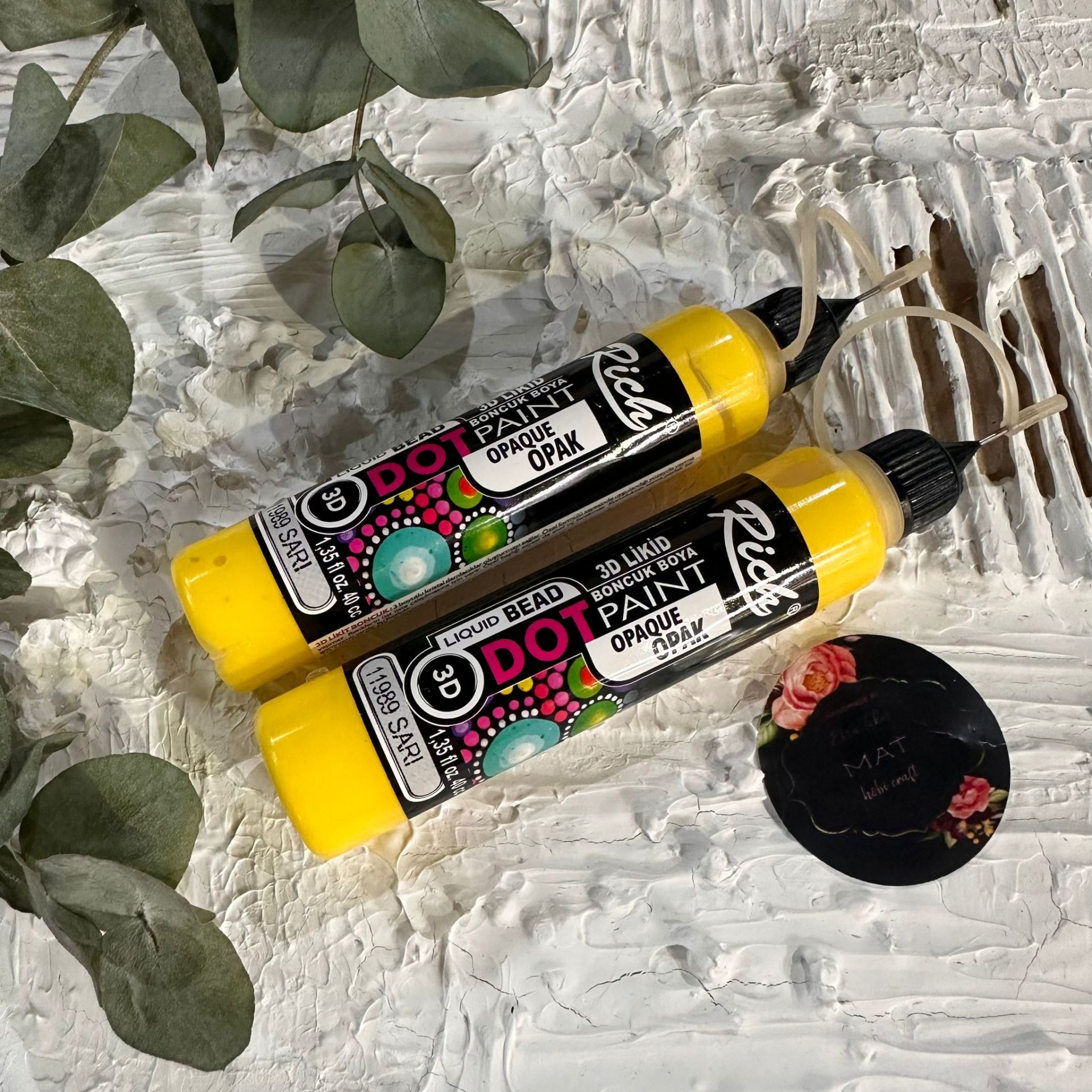 3D Likit Boya Dot Paint SARI