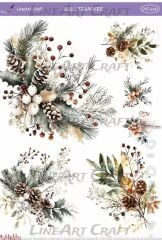 Sulu Transfer LNT 2361 yılbaşı kozalak