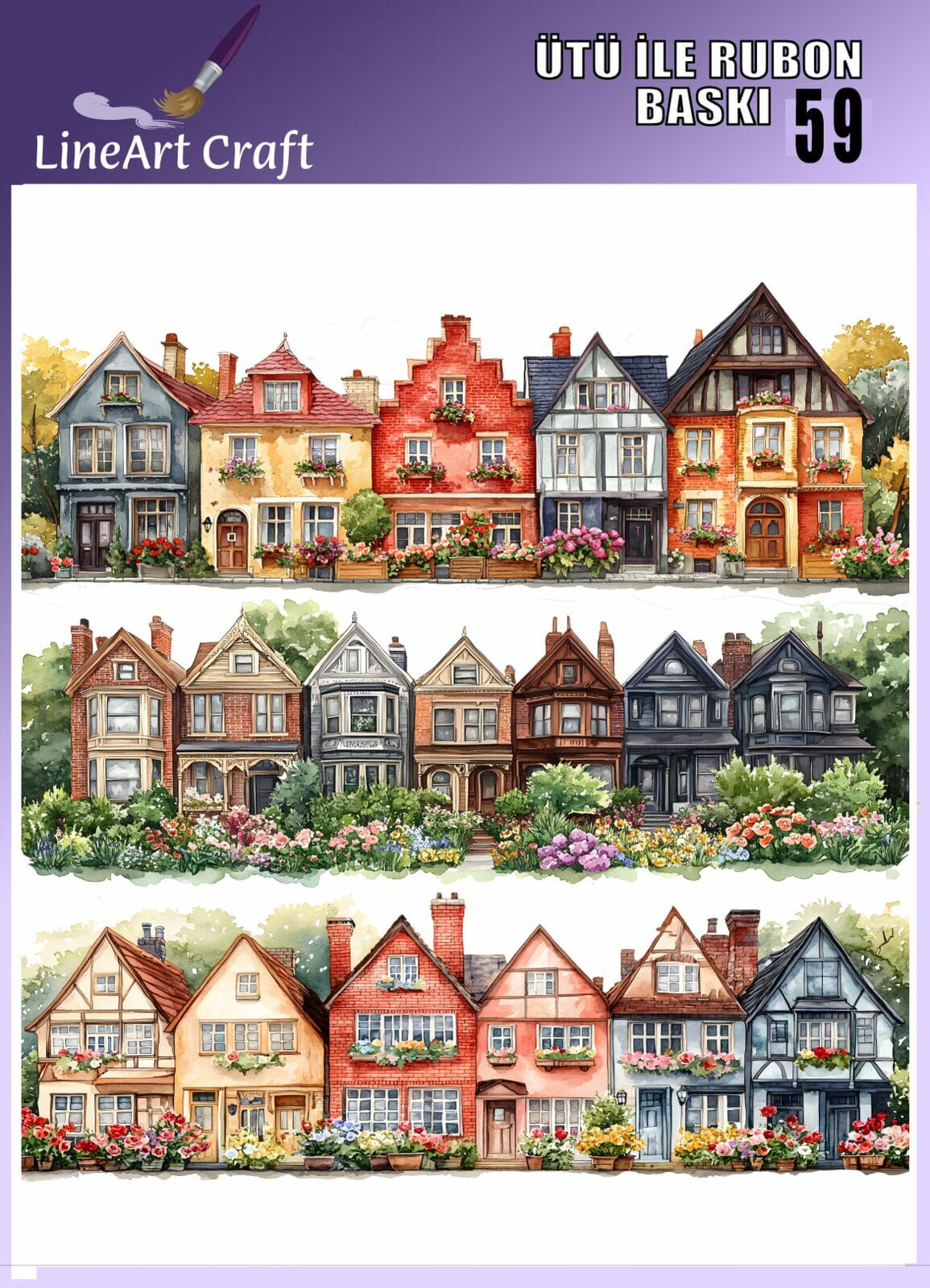 Ütü İle Rub On Transfer 59 ev desen