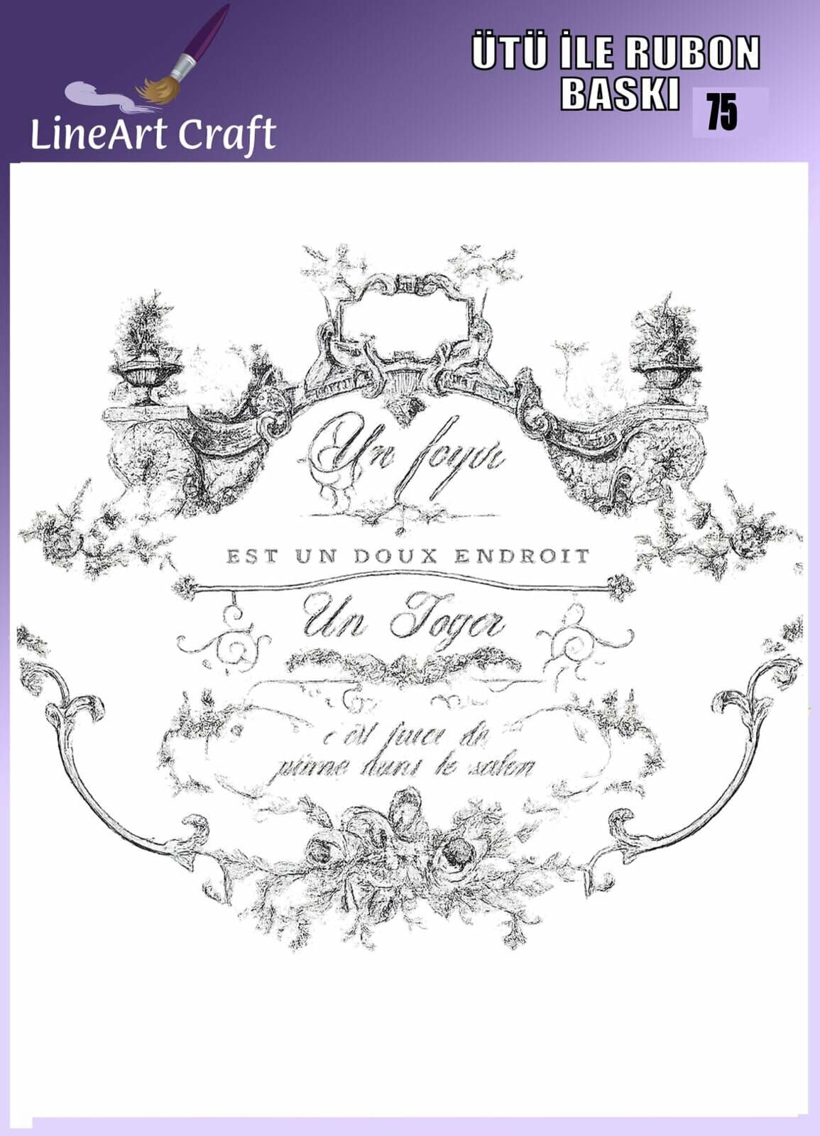 Ütü İle Rub On Transfer 75yazılı desen