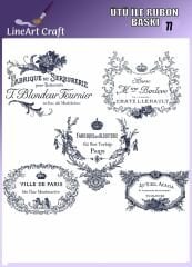 Ütü İle Rub On Transfer 77 yazılı desen