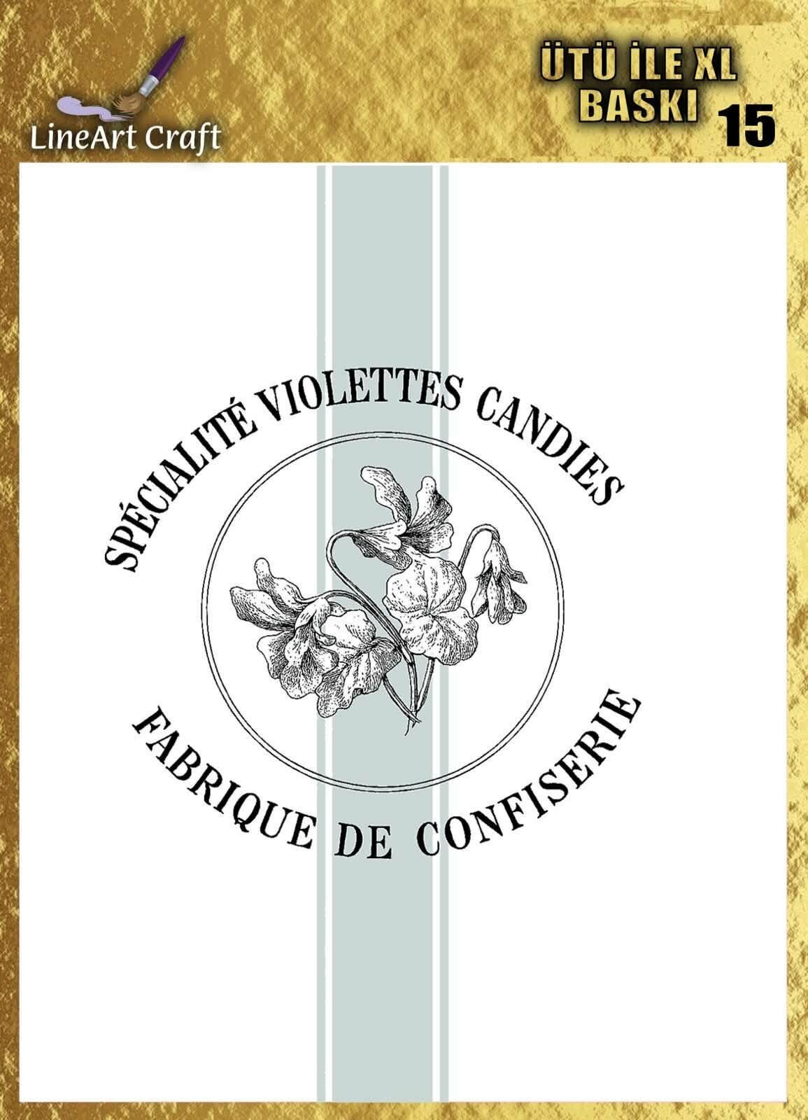 Ütü İle Rub On Transfer XL15 yazılı desen