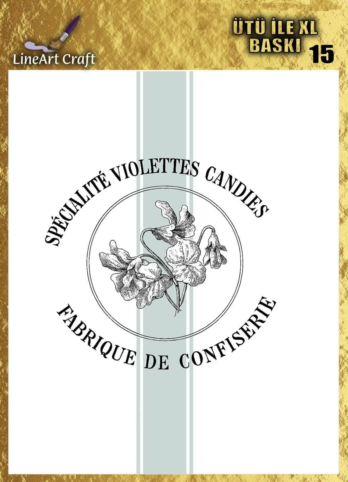 Ütü İle Rub On Transfer XL15 yazılı desen