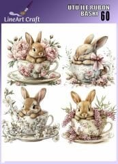 Ütü İle Rub On Transfer 60 Tavşan Desen