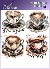 Ütü İle Rub On Transfer 41 kahve Desen