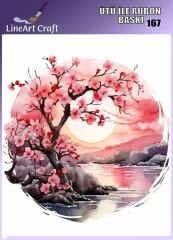 Ütü İle Rub On Transfer 167 sakura desen