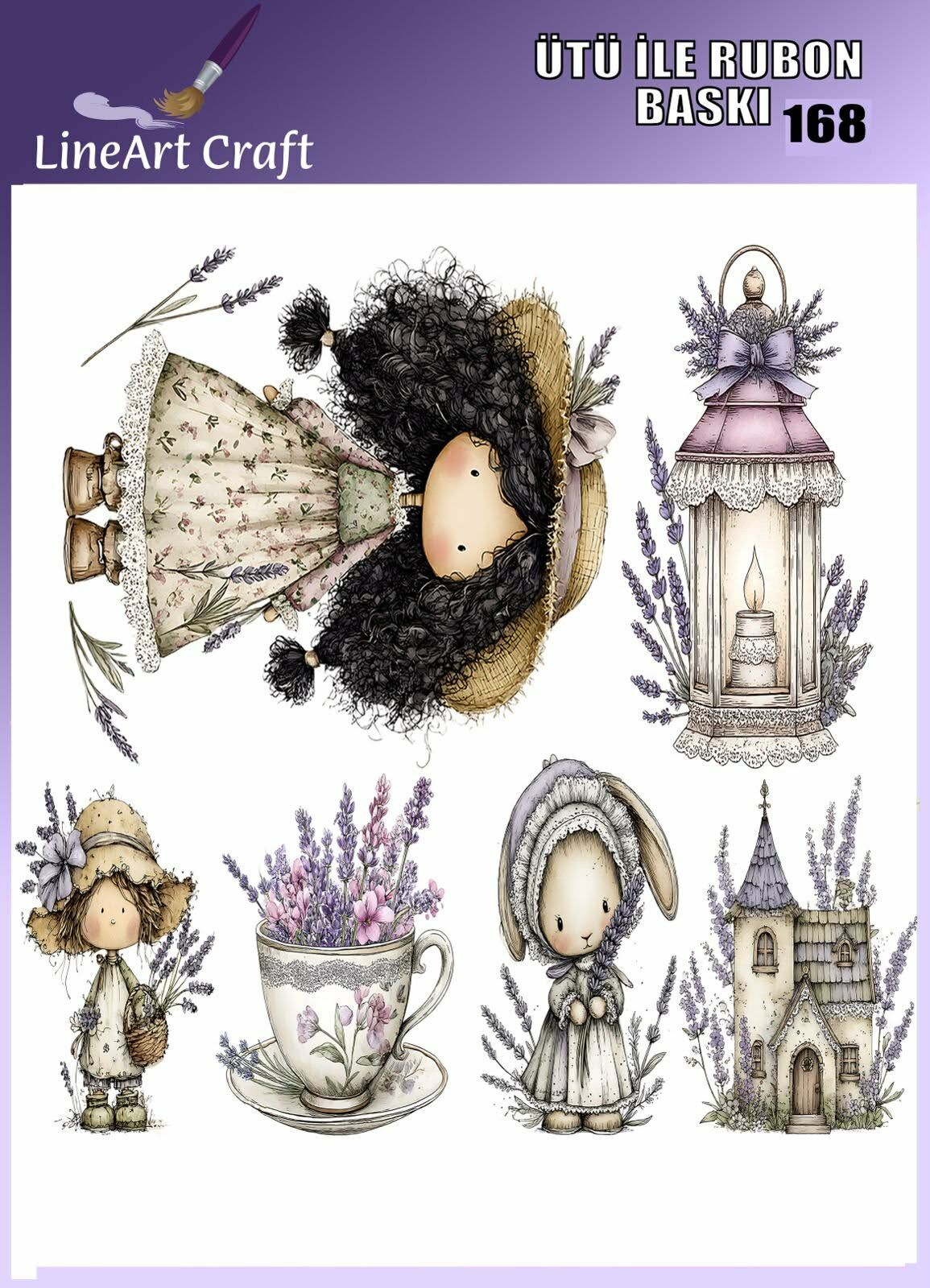 Ütü İle Rub On Transfer 168 lavanta ve kız