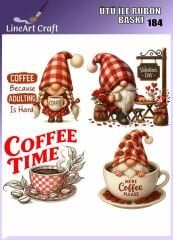 Ütü İle Rub On Transfer 184 kahve ve cüce