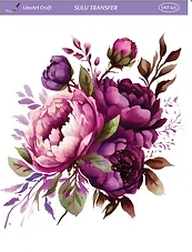 Sulu Transfer LNT 125  25x35cm mor çiçekler