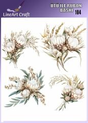 Ütü İle Rub On Transfer 104 naturel çiçek