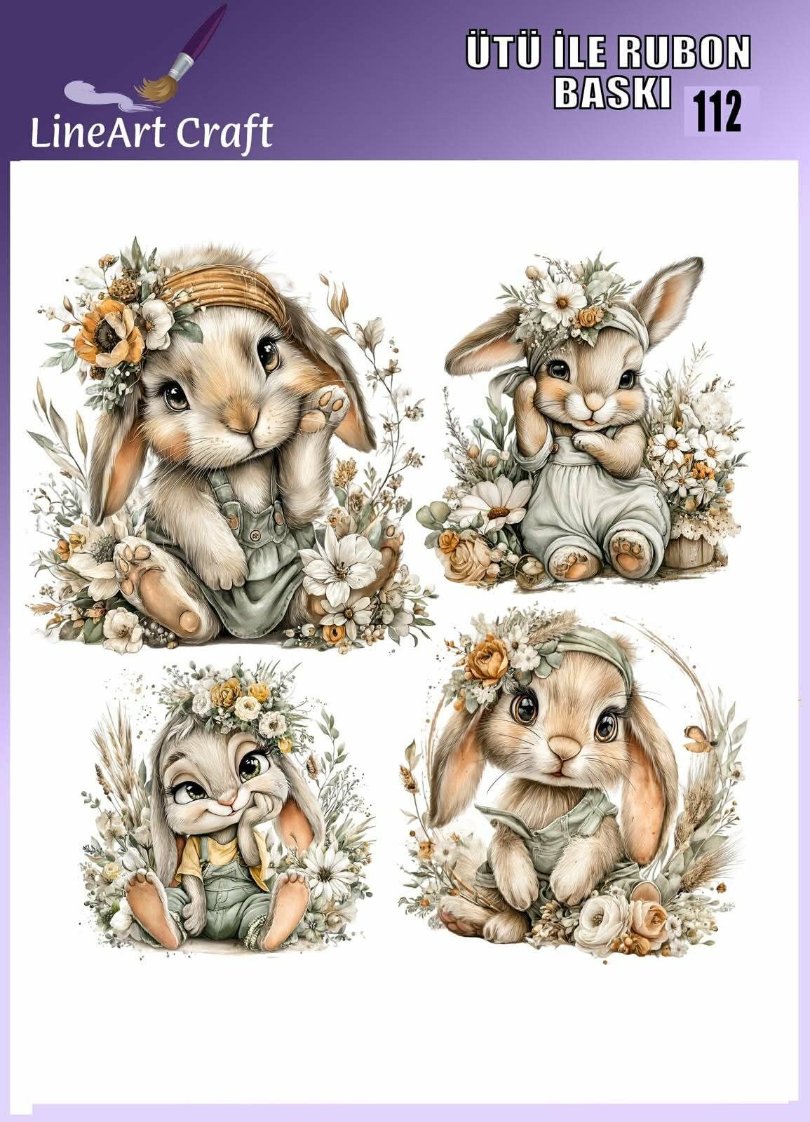 Ütü ile Rubon Baskı Transfer–Evde Profesyonel Transfer Tekniği  112 tavşan