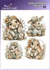 Ütü ile Rubon Baskı Transfer–Evde Profesyonel Transfer Tekniği  112 tavşan