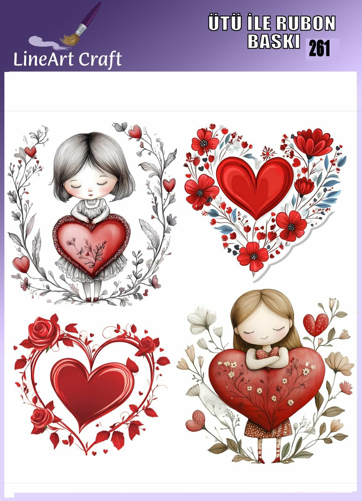 Ütü İle Rub On Transfer 261 kalpler