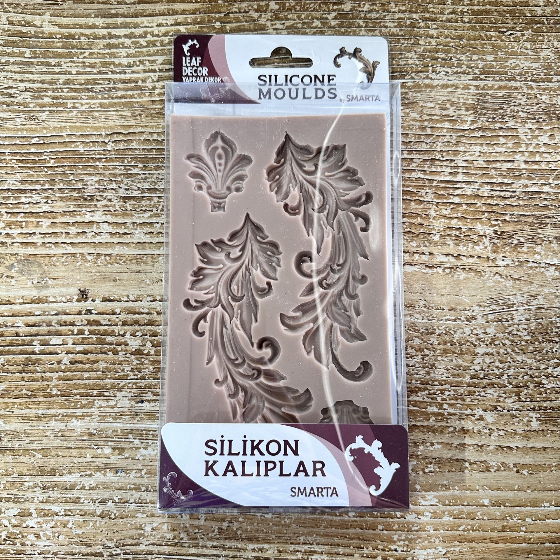 SMARTA SİLİKON KALIP - Yaprak Dekor 12x22 cm