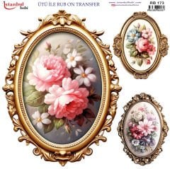 Ütü ile Rubon Baskı Transfer RB-173 Dekoratif Transfer Deseni