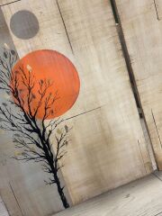 Keten Dokulu Çift Tablo – Modern ve Zamansız Duvar Sanatı (Diptych)