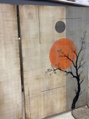 Keten Dokulu Çift Tablo – Modern ve Zamansız Duvar Sanatı (Diptych)