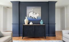 Soyut Beyaz Balıkçıl Kuşlar – Akrilik El Yapımı Tablo