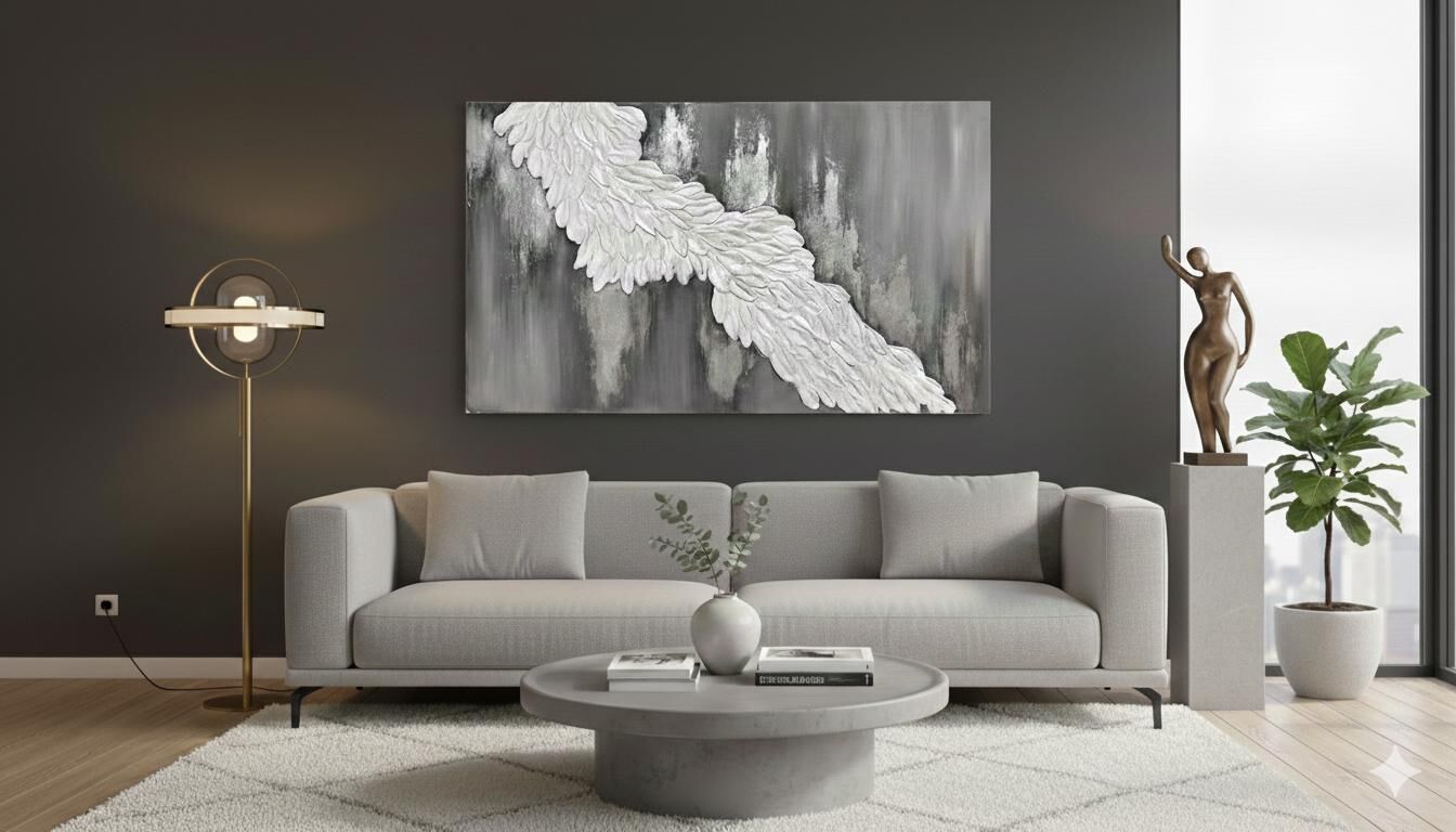 Rölyef Kanat Duvar Sanatı | Modern Mekanlar için Özel Doku Tabloları – Mat Hobi