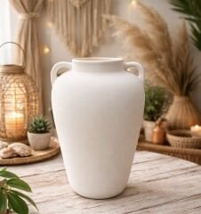 Kulplu Seramik Bisküvi Küp – Boyamaya Uygun Büyük Boy